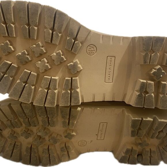 Marc Fisher Beige Leather Chelsea Boots - Picture 7 of 7